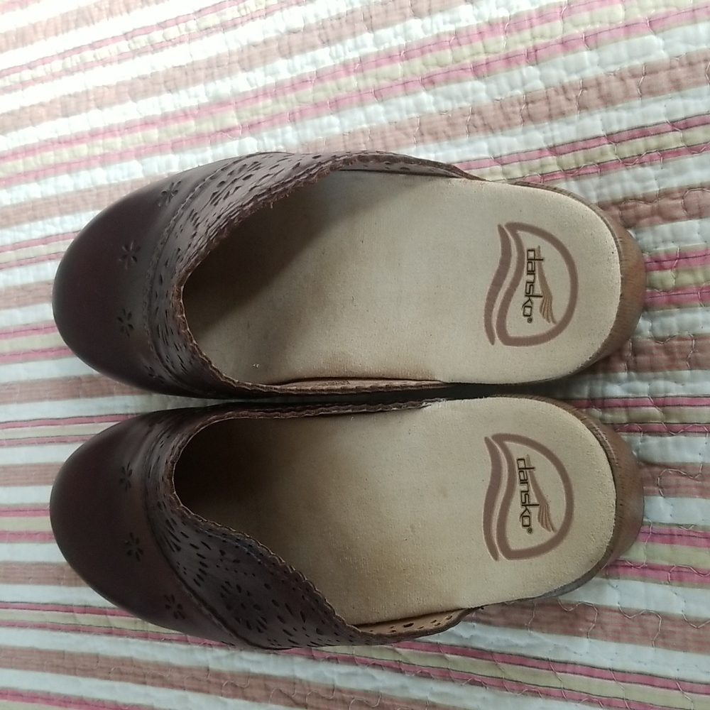 Dansko Leather Upper/Lining Brown Clogs - image 2